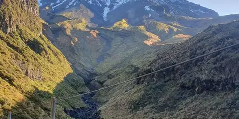An image depicting the trail Manganui Gorge Track and its surrounding area.