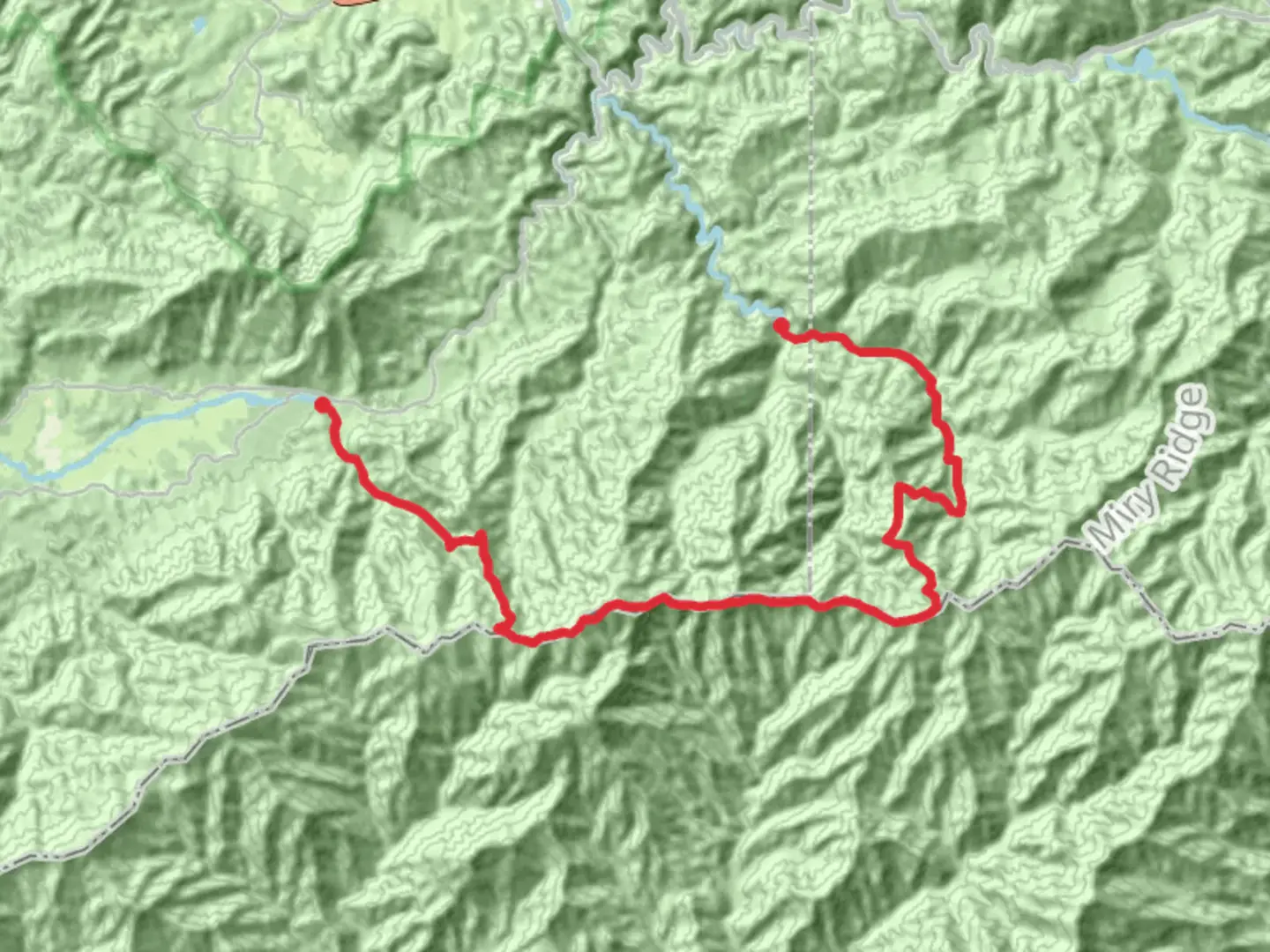 An image depicting the trail Anthony Creek to Middle Prong Trail and its surrounding area.