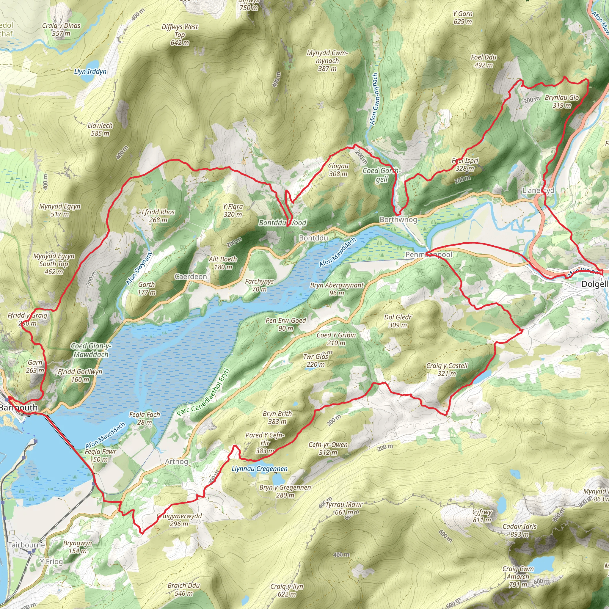 Mawddach Loop from Barmouth mobile static map