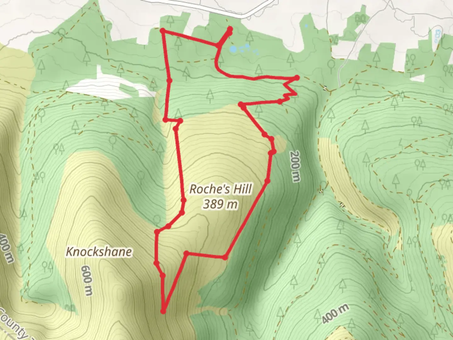An image depicting the trail Kildonogue and its surrounding area.