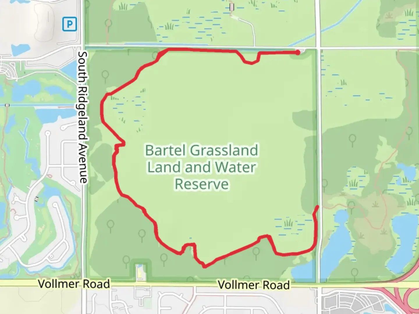 An image depicting the trail OBT - 5 Short Trail and its surrounding area.