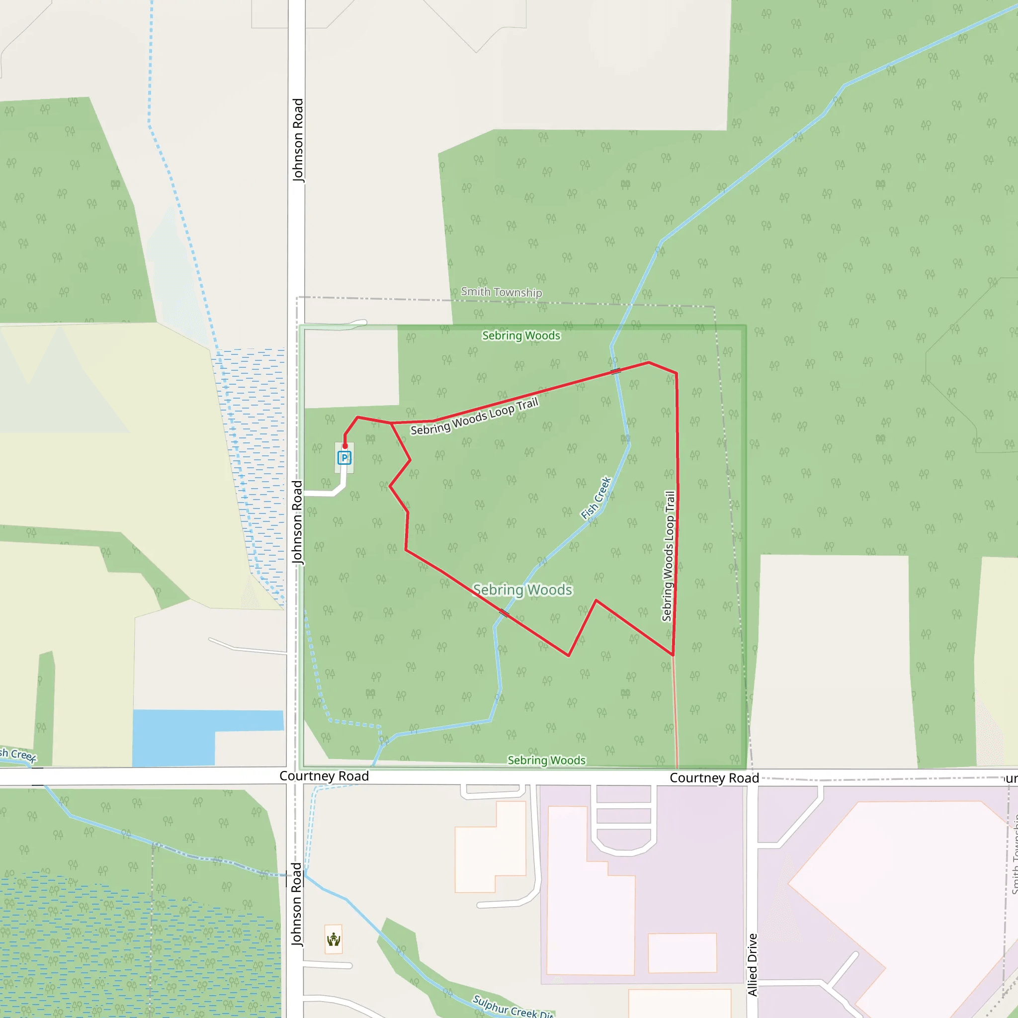 Fish Creek Loop mobile static map