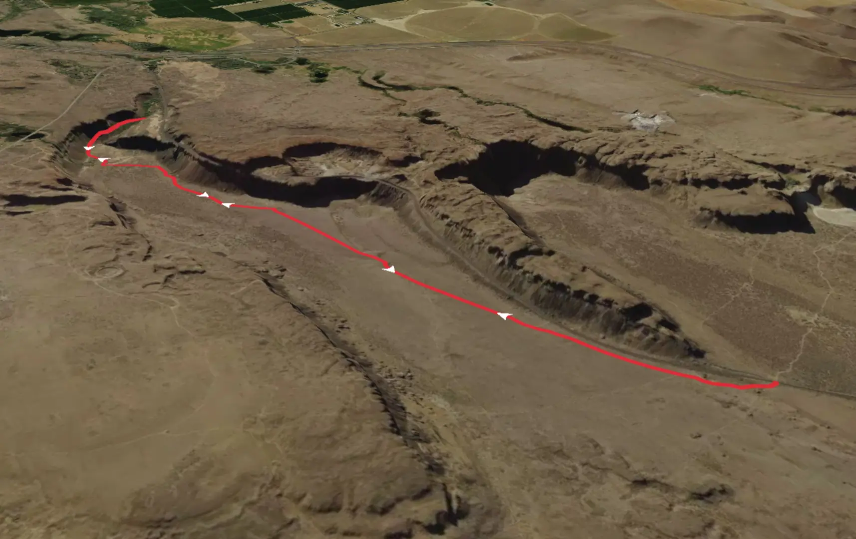 An image depicting the trail Frenchman Coulee and its surrounding area.