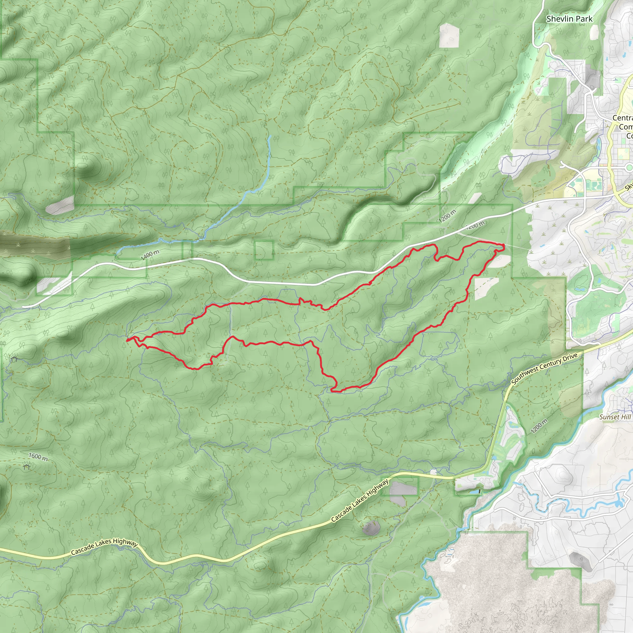 Ben's - Phil's Loop Trail mobile static map