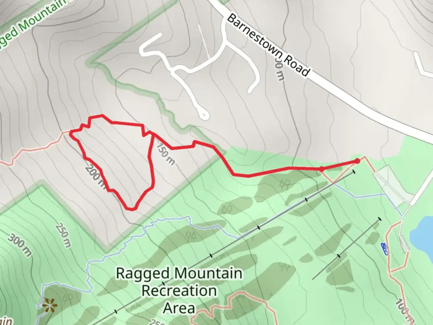 An image depicting the trail Hosmer Brook Trail and its surrounding area.