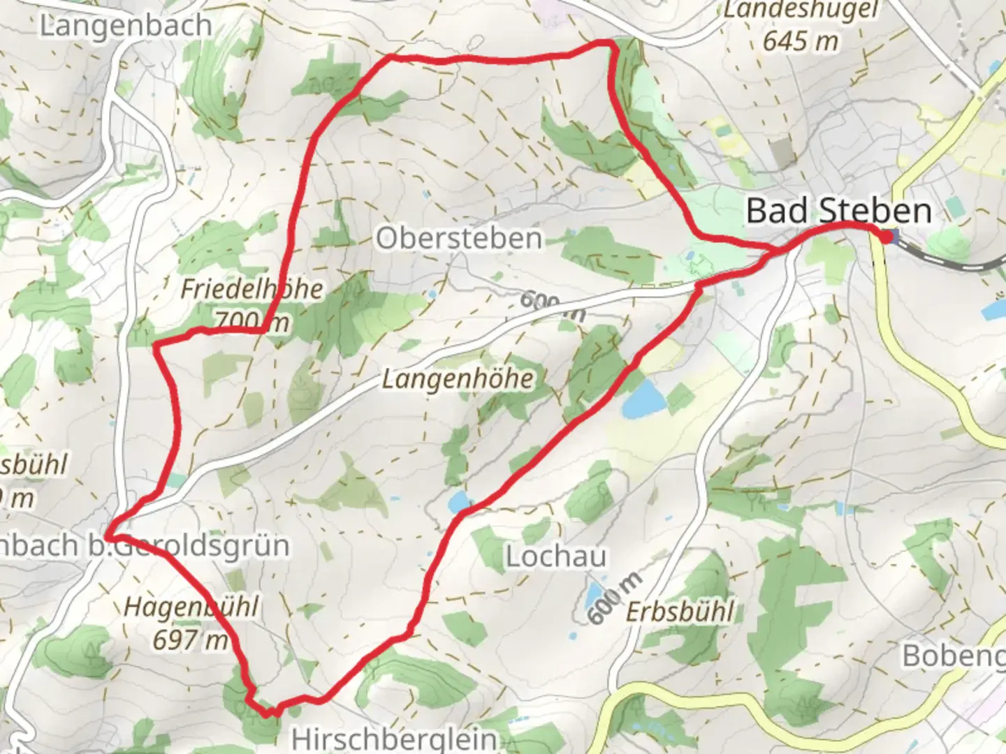 An image depicting the trail Seifenrundweg and its surrounding area.