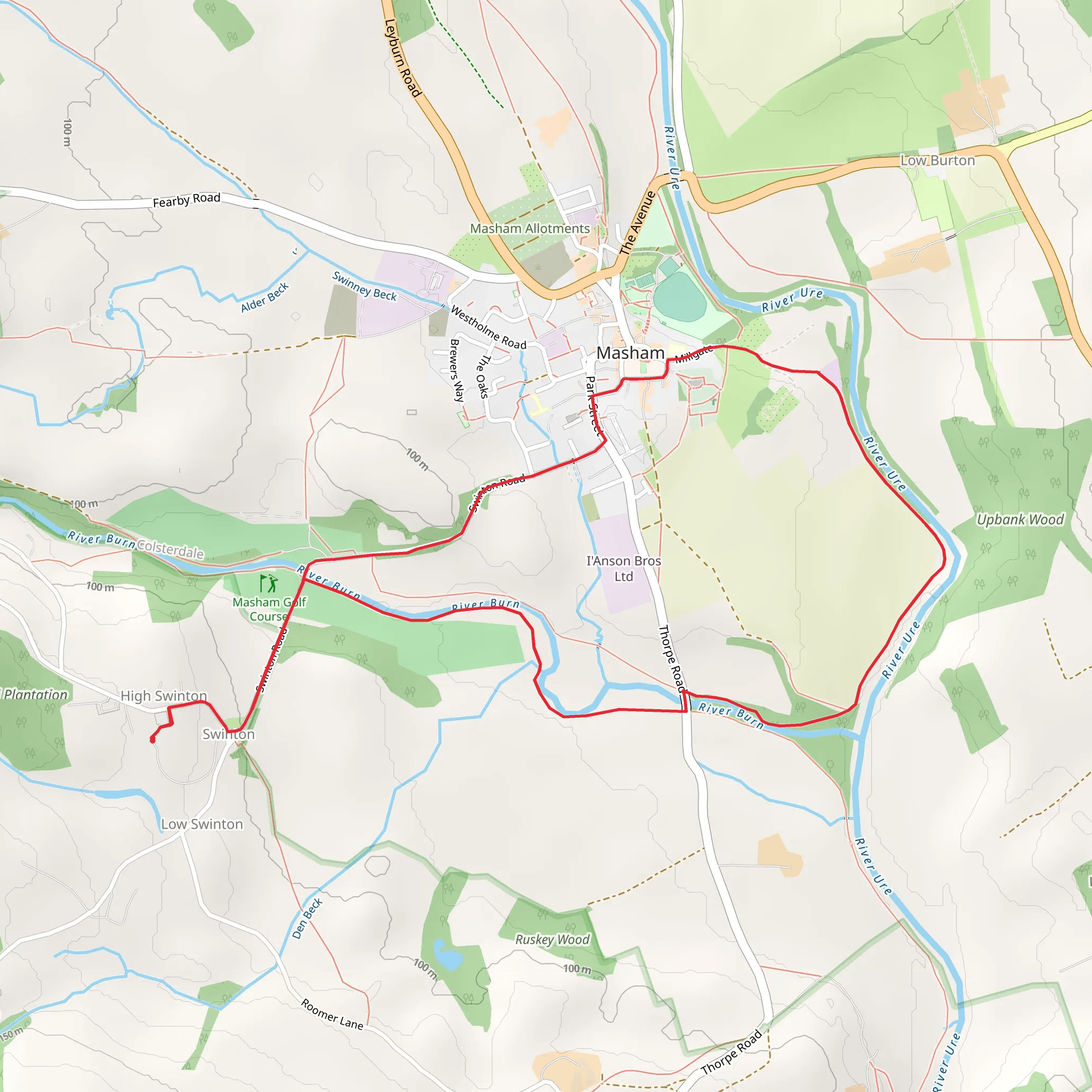 Masham Loop Walk mobile static map