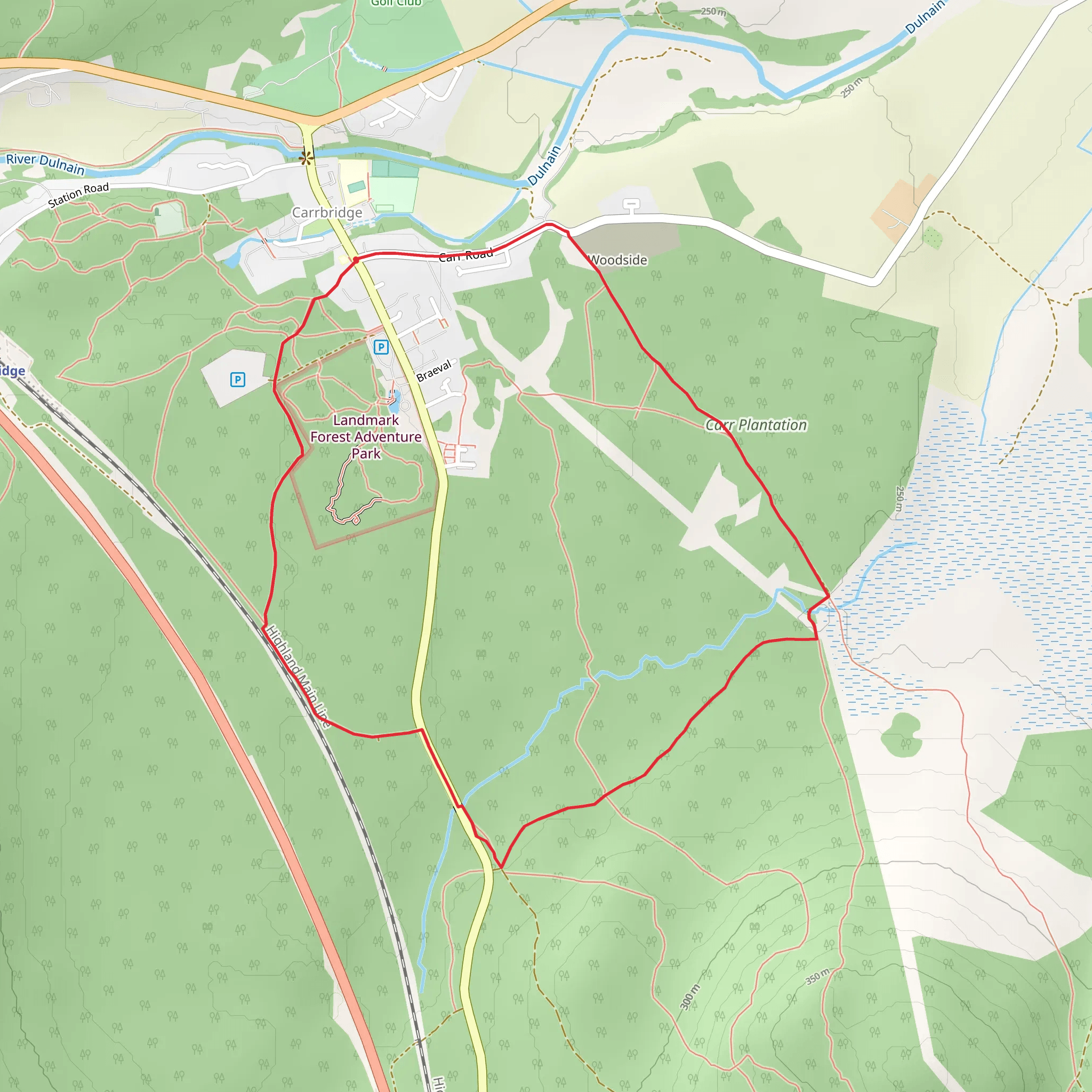 Carr Plantation Trail mobile static map
