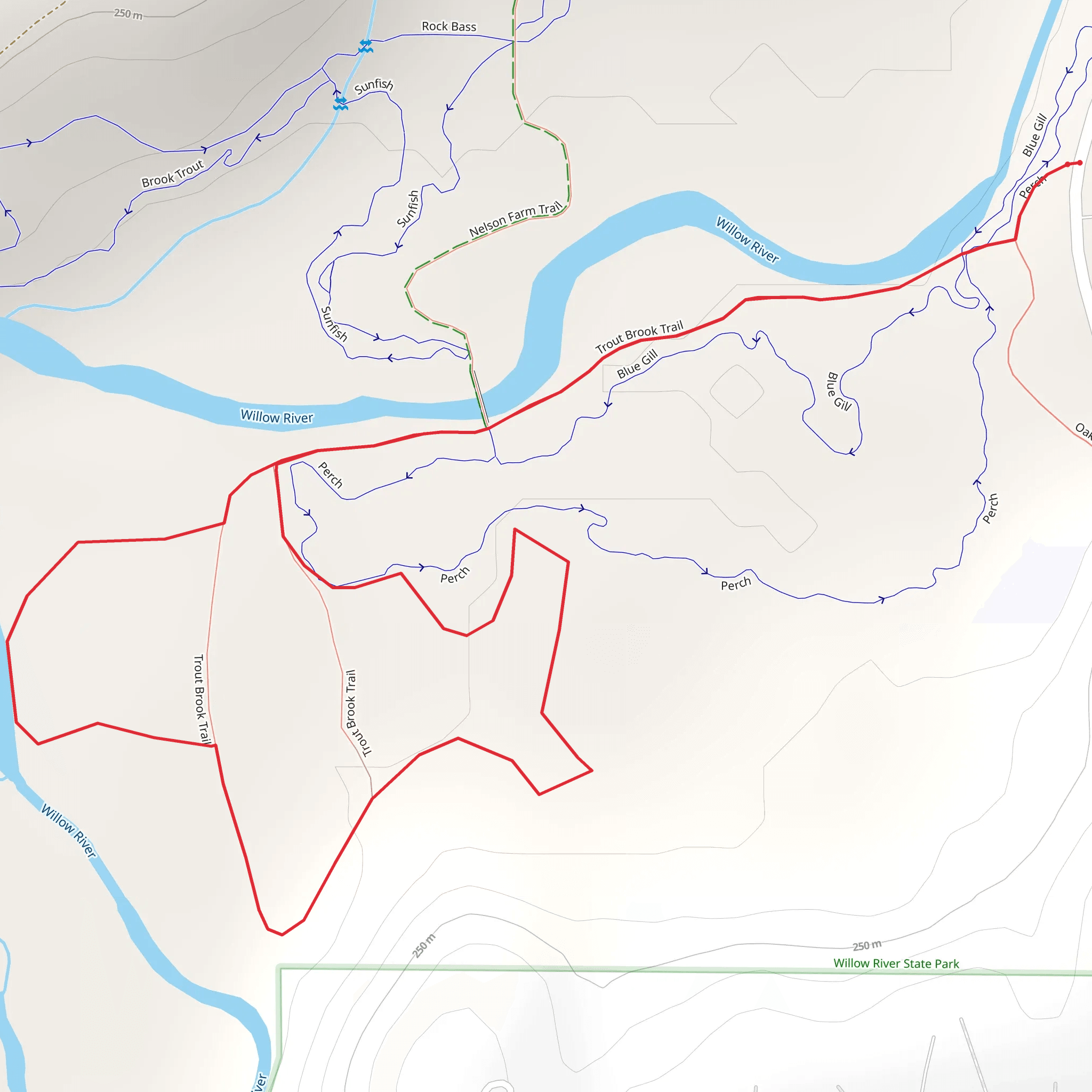 Trout Brook Loop Trail mobile static map