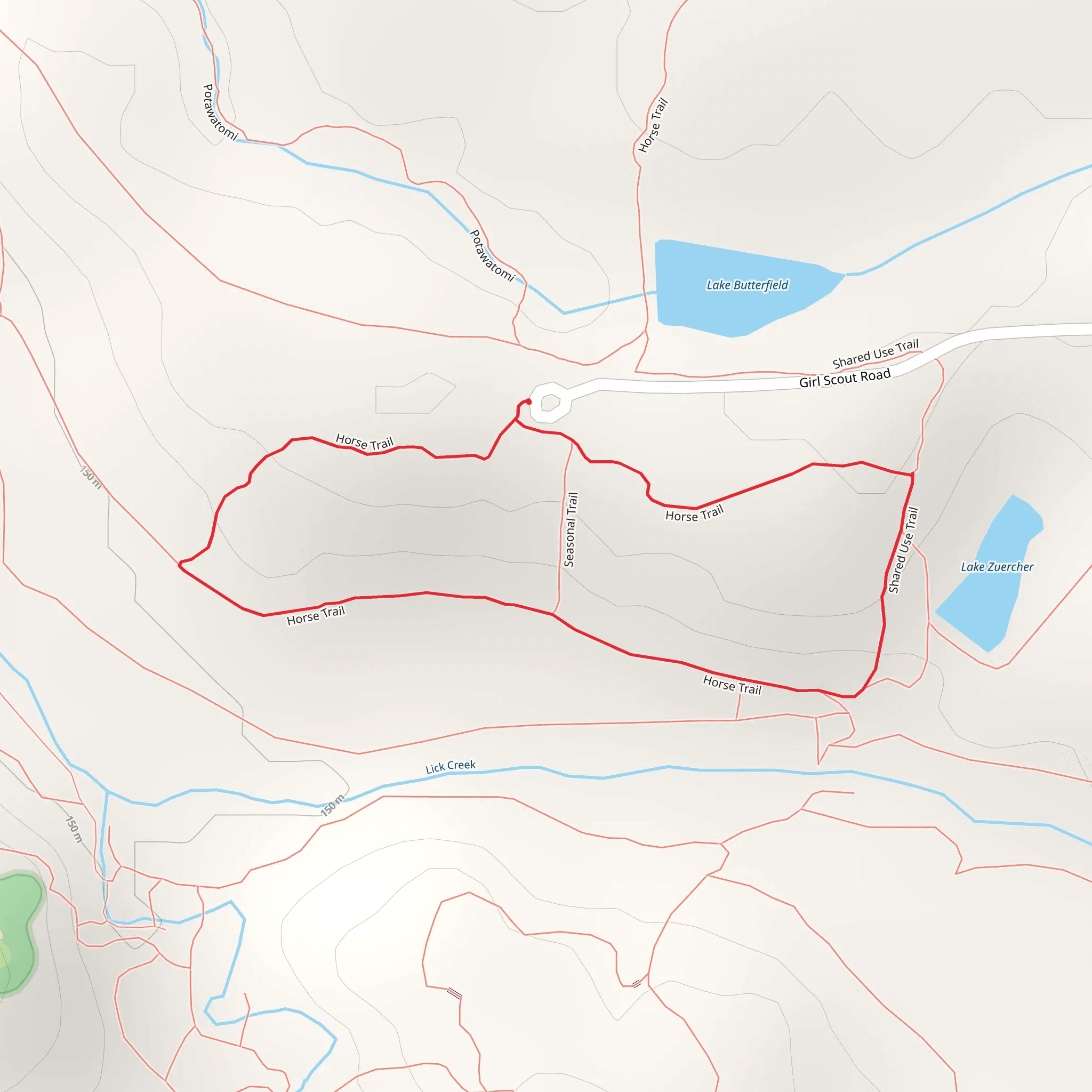 Lake Zuercher Loop mobile static map
