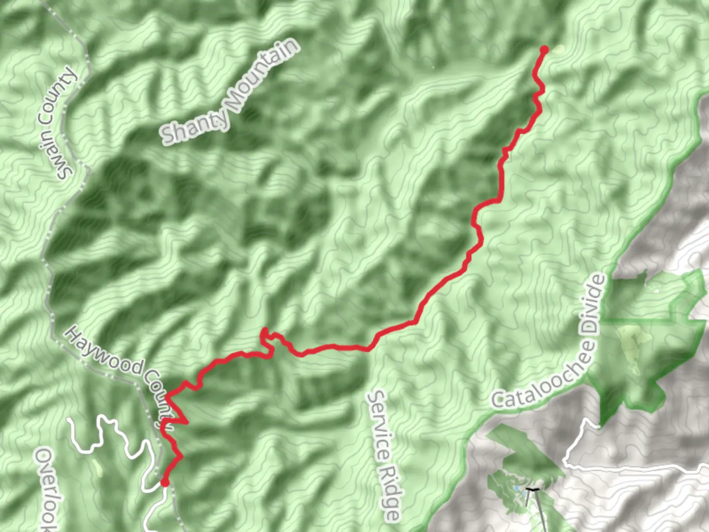 An image depicting the trail Rough Fork and Caldwell Fork Trail and its surrounding area.