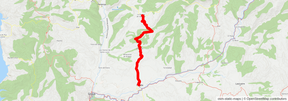 Juseu - La Puebla de Fantova PR HU 124 stage 2 Map