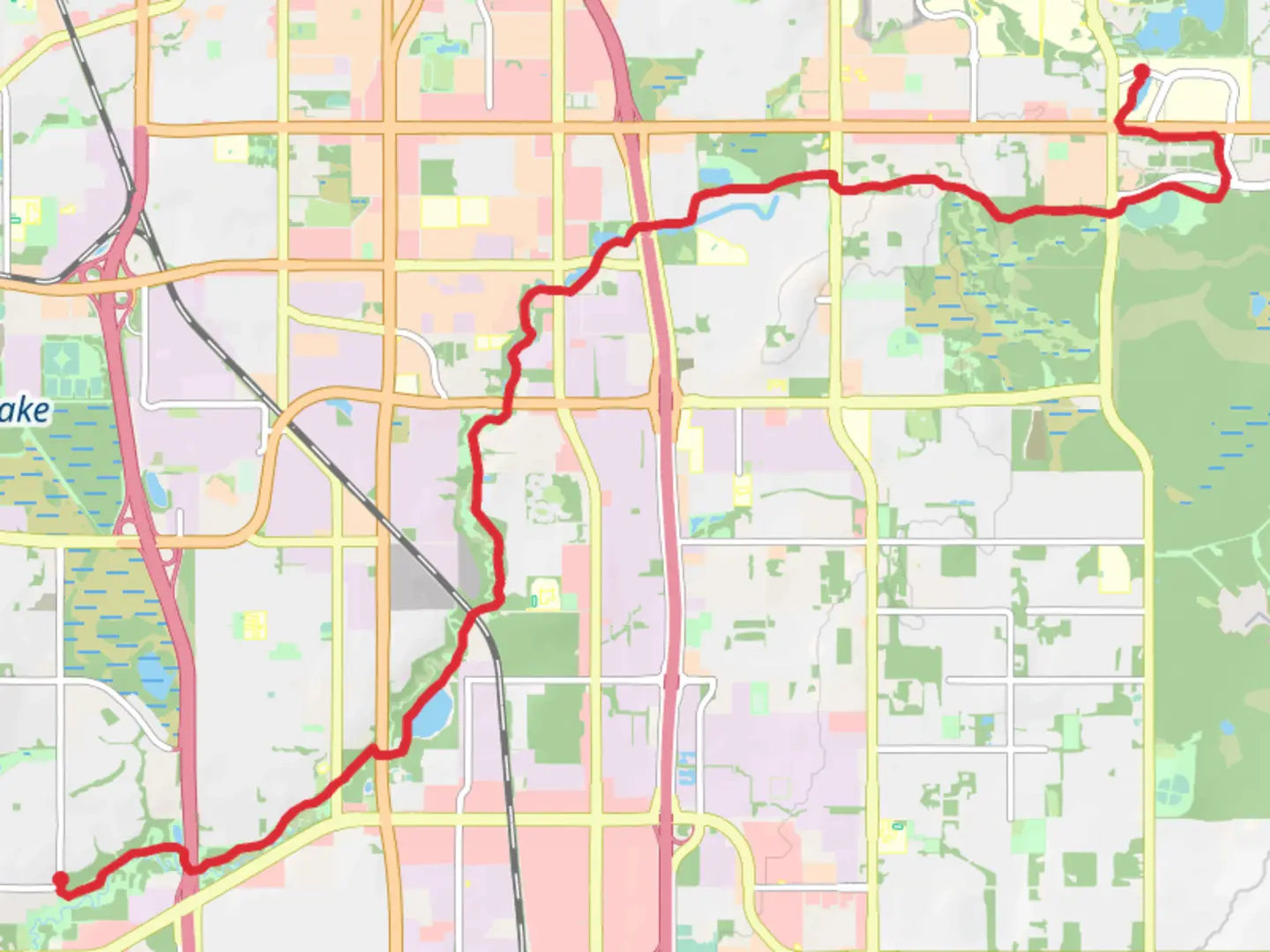 An image depicting the trail Campbell Creek Trail - University Lake and its surrounding area.