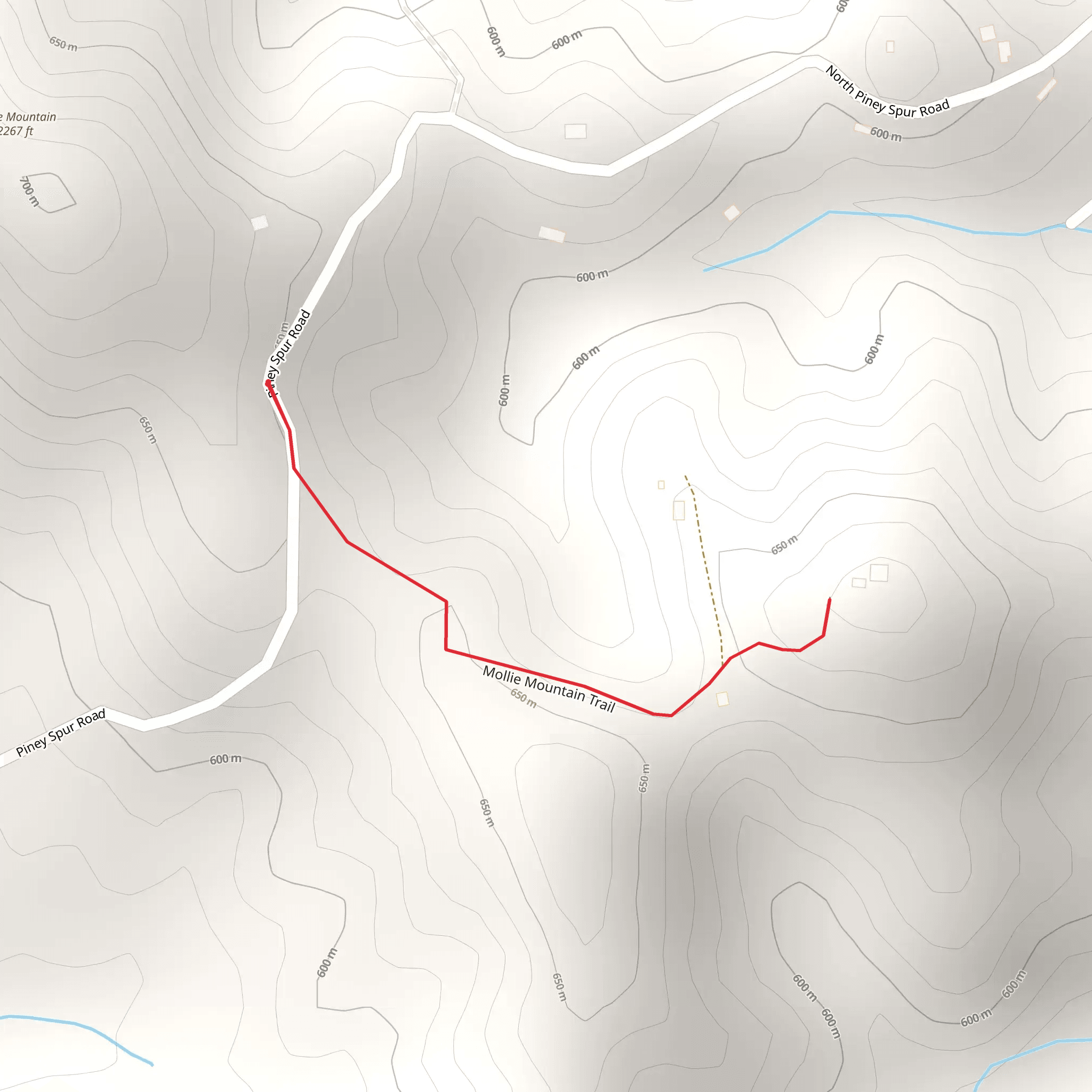 Mollie Mountain Trail mobile static map