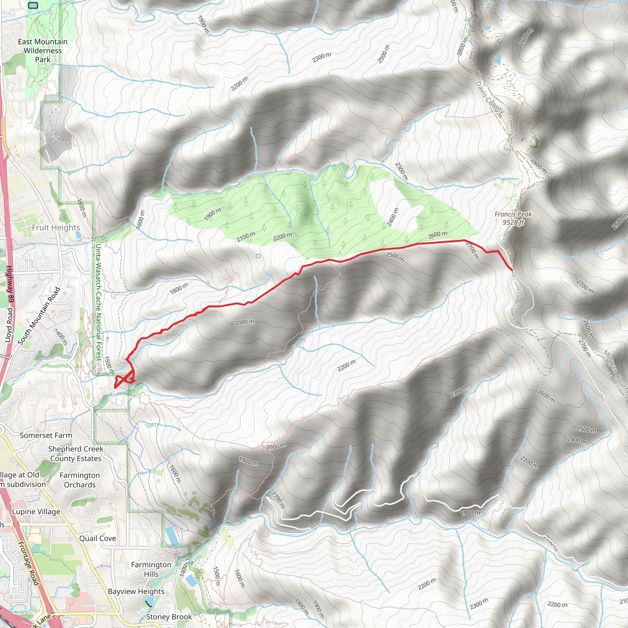 Wolverine Trail mobile static map