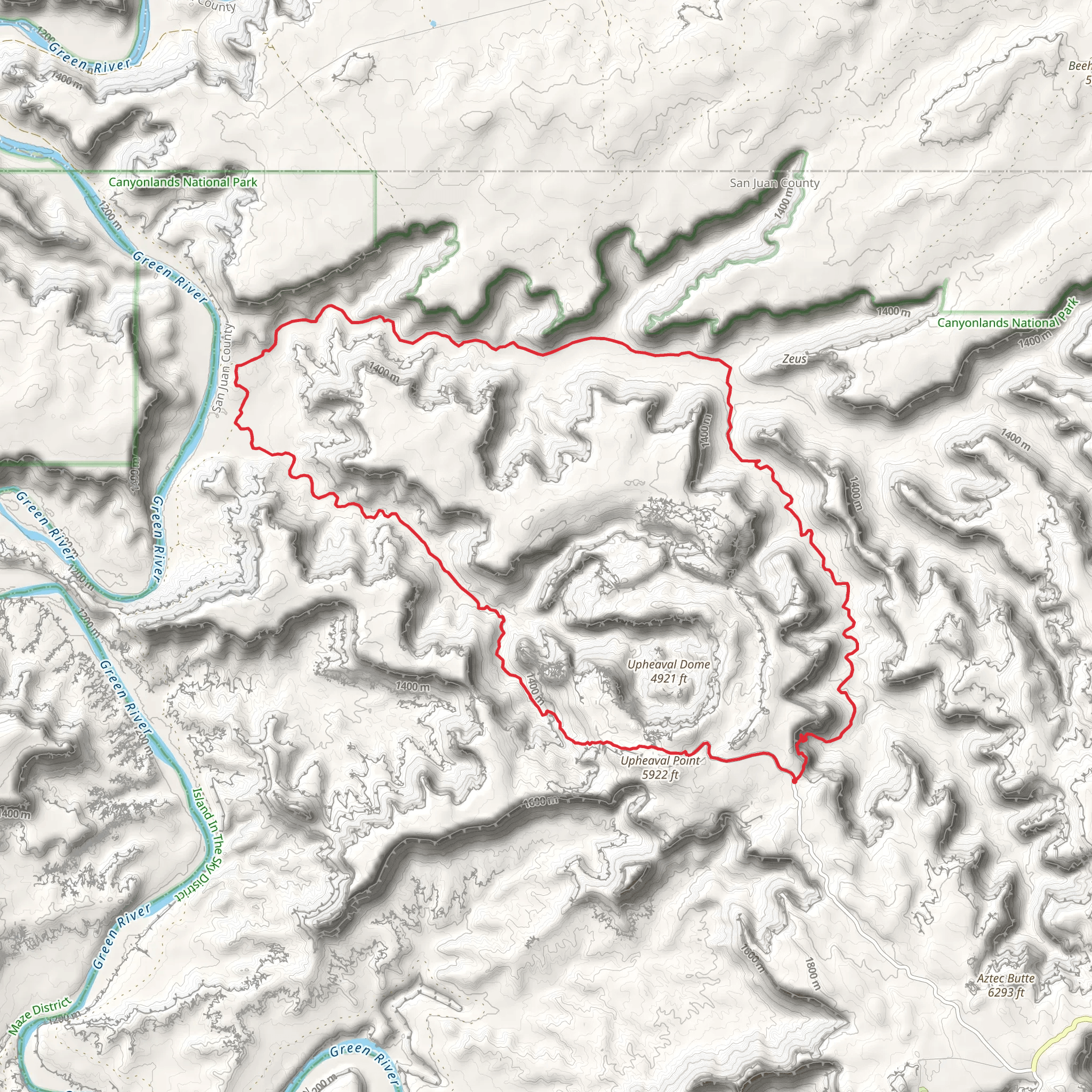 Trail Canyon and Syncline Loop Trail mobile static map