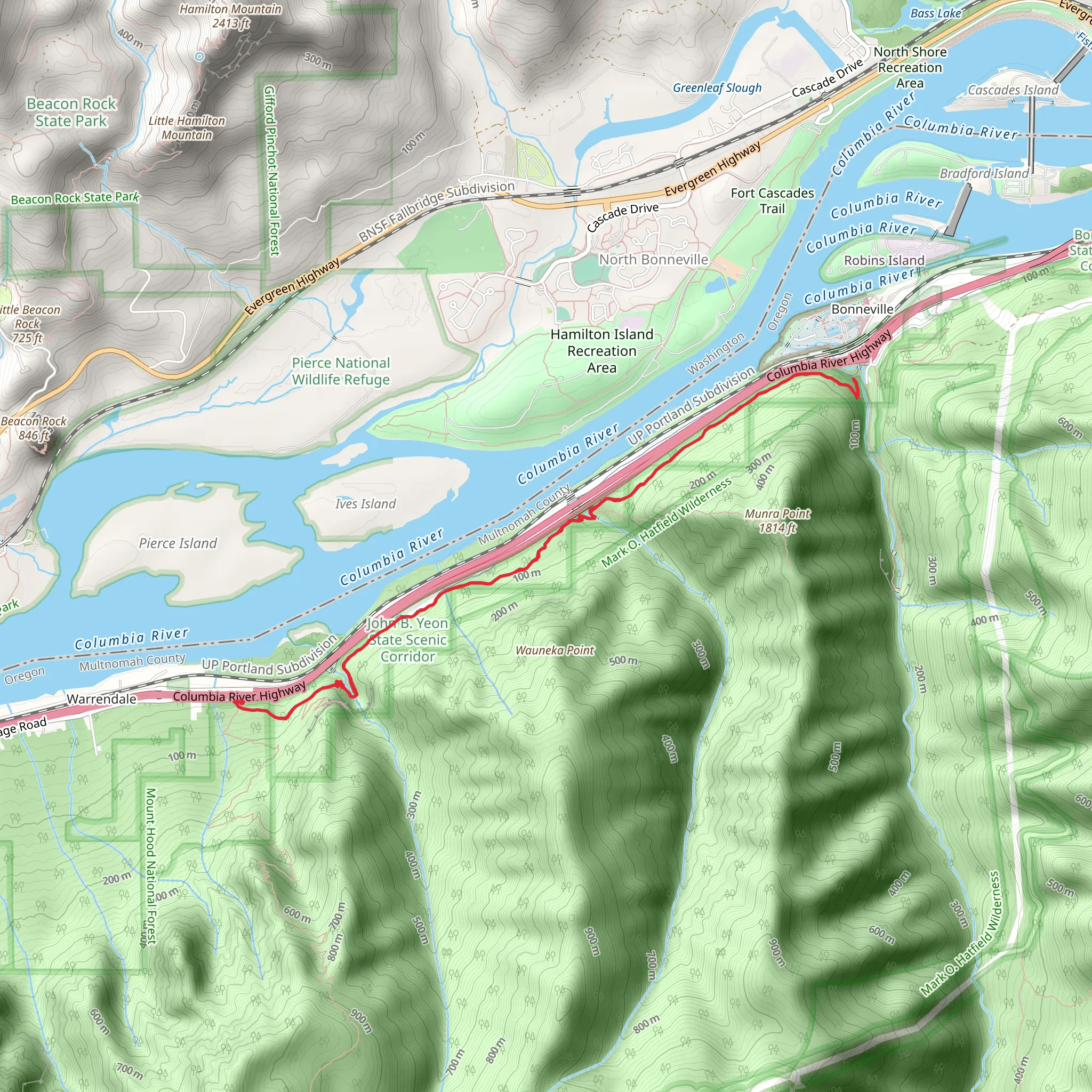 Gorge Trail mobile static map