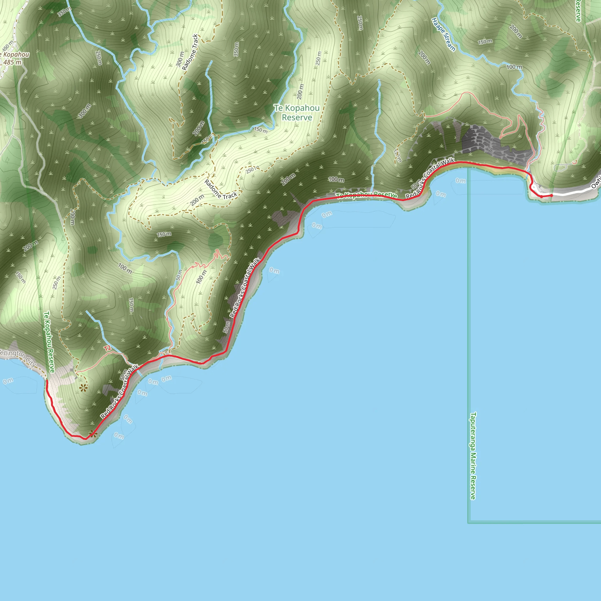 South Coast Walk mobile static map