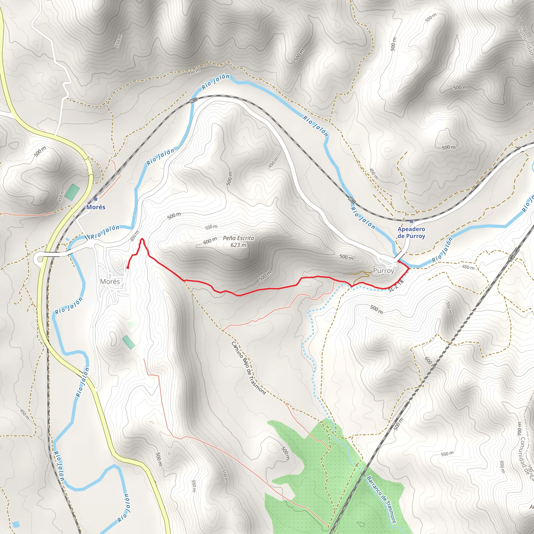 From Mores to Purroy SL Z 18 mobile static map