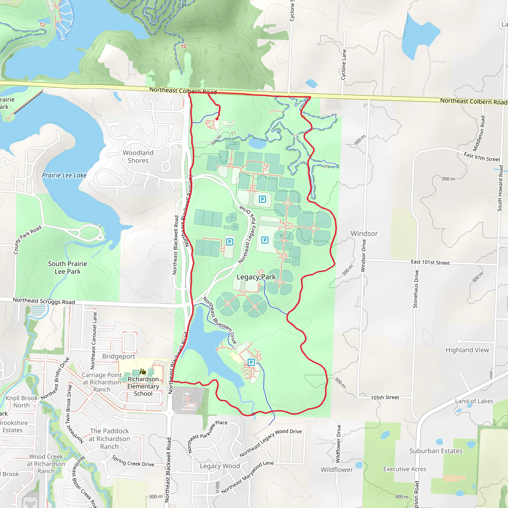 Legacy Park Loop mobile static map