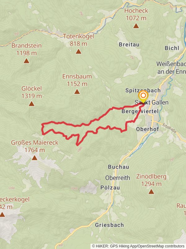 Teufelskirche - Spitzenbachklamm mobile static map