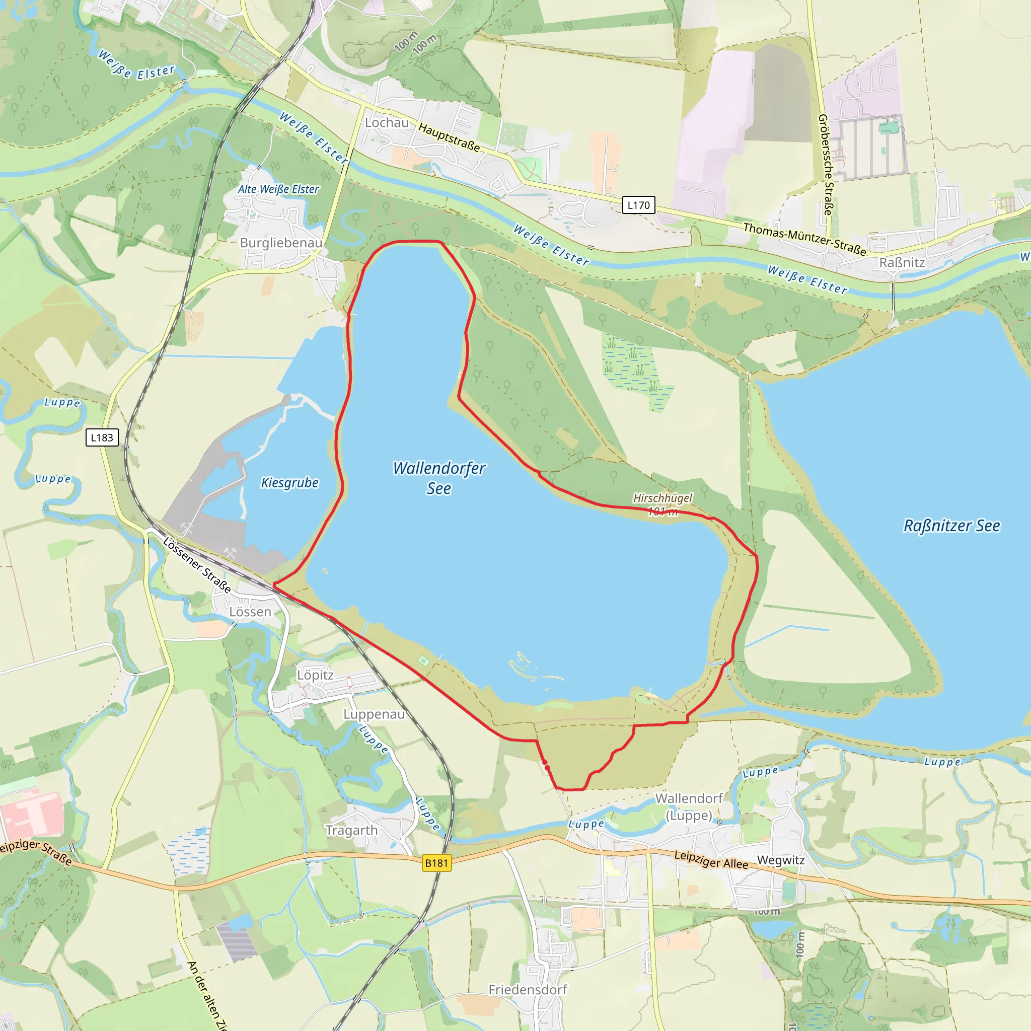 Wallendorfer See Loop mobile static map