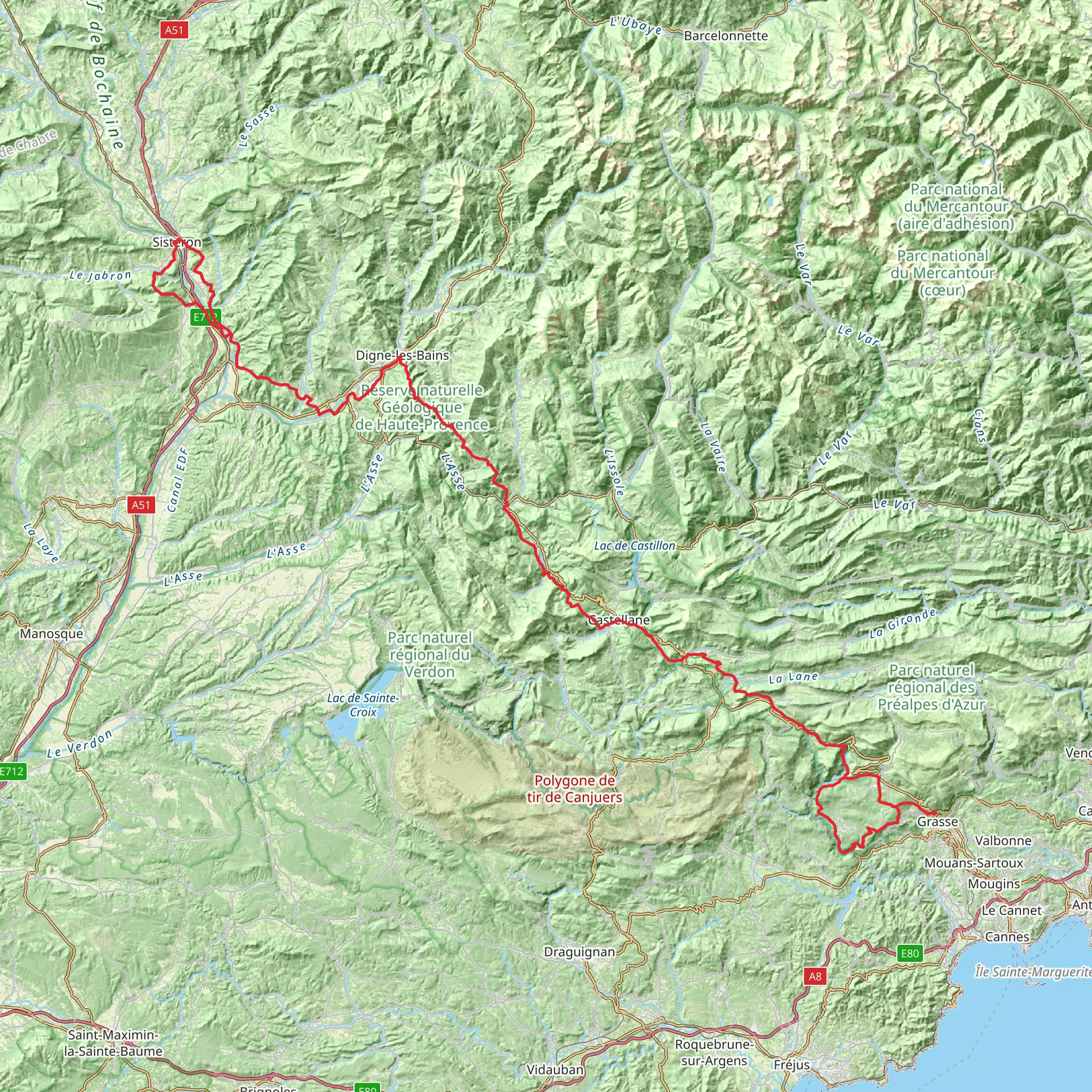 Route Napoléon mobile static map