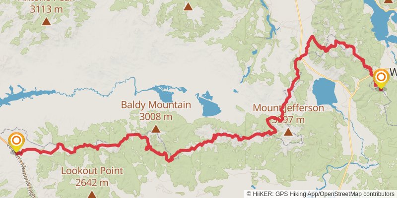 Continental Divide Trail stage 27 Map