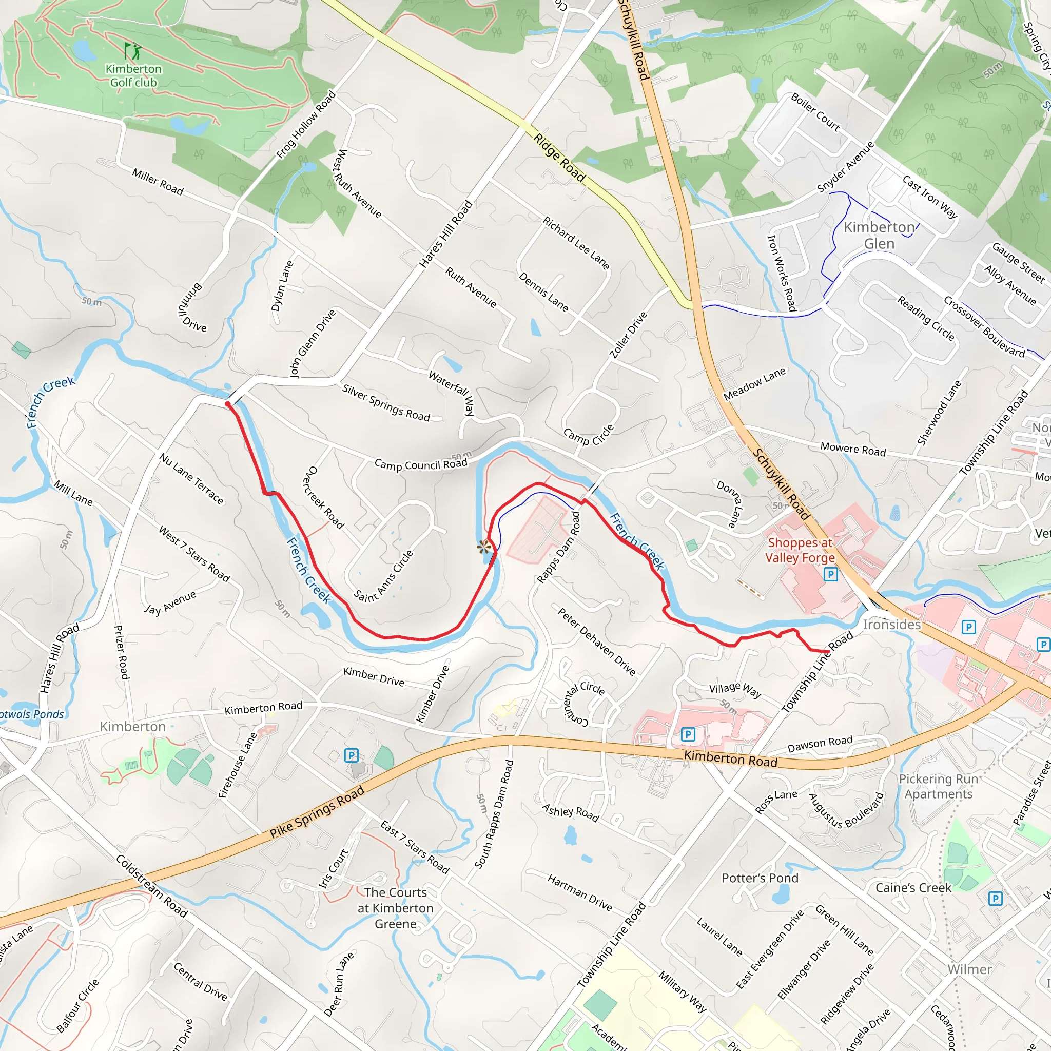 French Creek Trail mobile static map