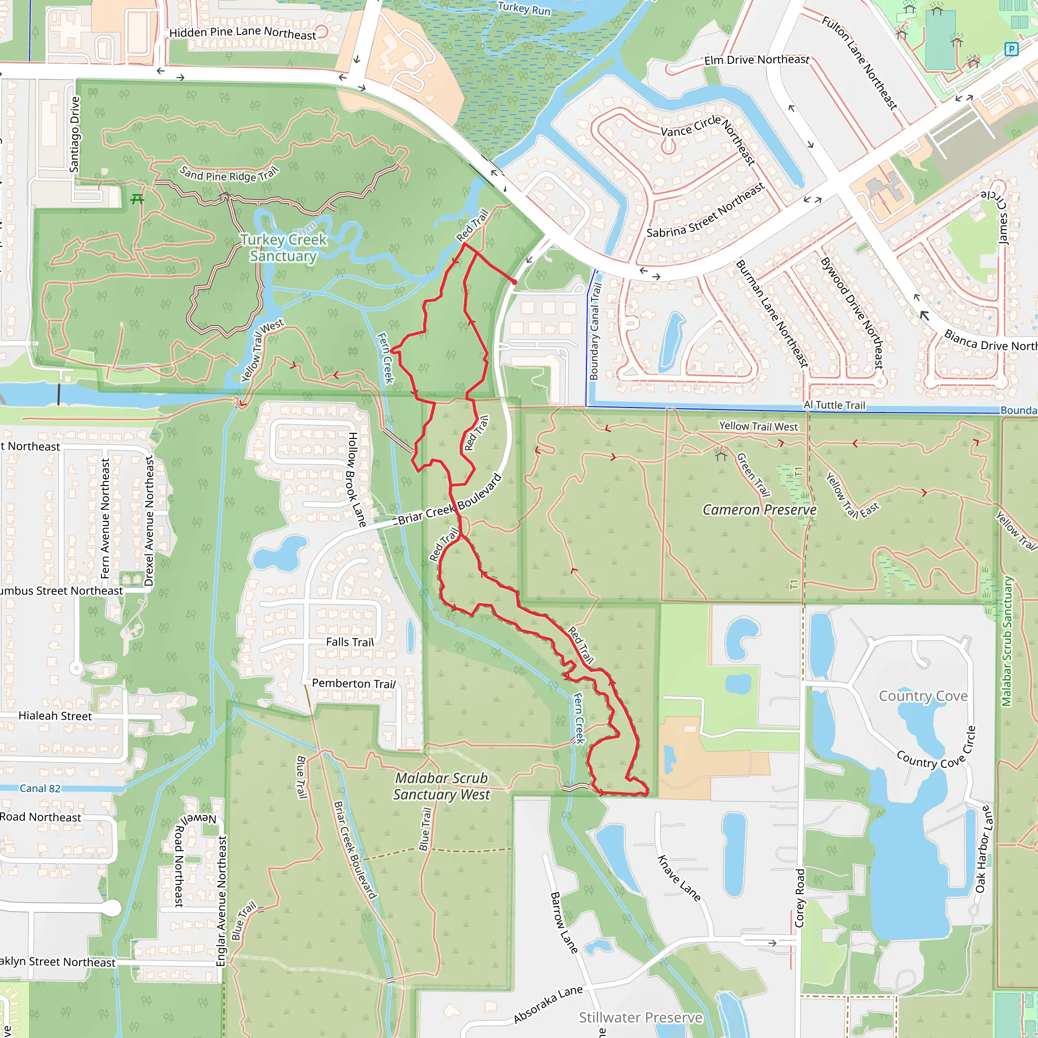Red Loop Trail mobile static map