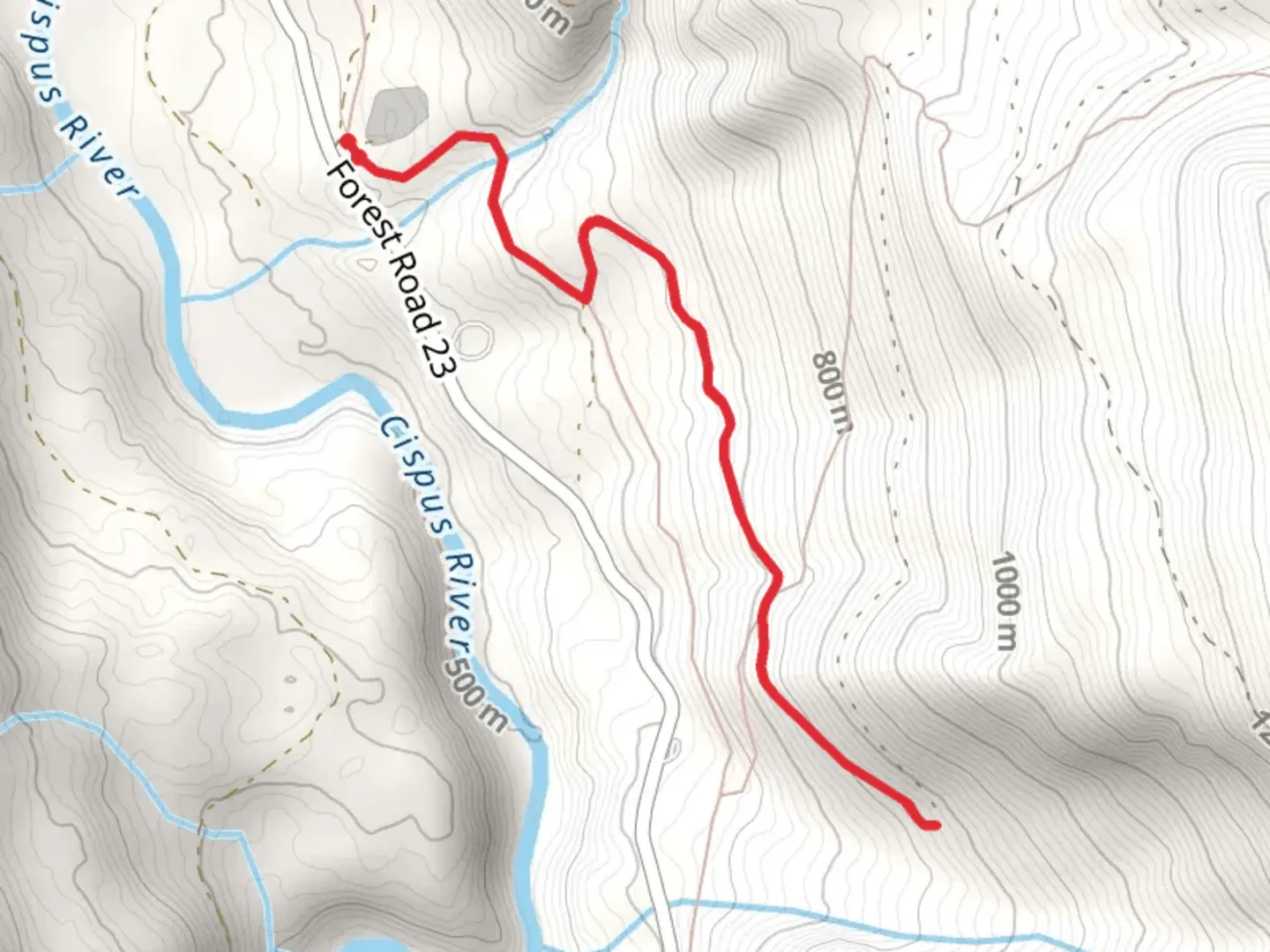 An image depicting the trail Blue Lake Ridge and its surrounding area.
