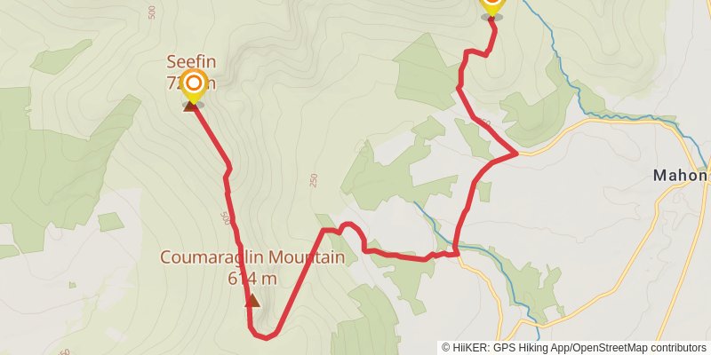 Comeraghs Mountain Loop stage 2 Map