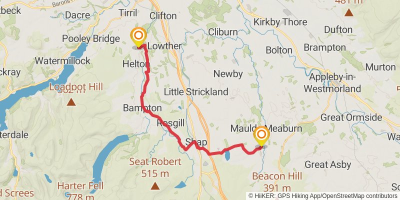 Westmorland Way stage 2 Map