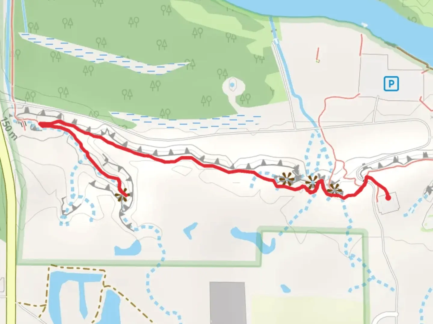 An image depicting the trail Saint Louis Canyon Trail - Starved Rock and its surrounding area.