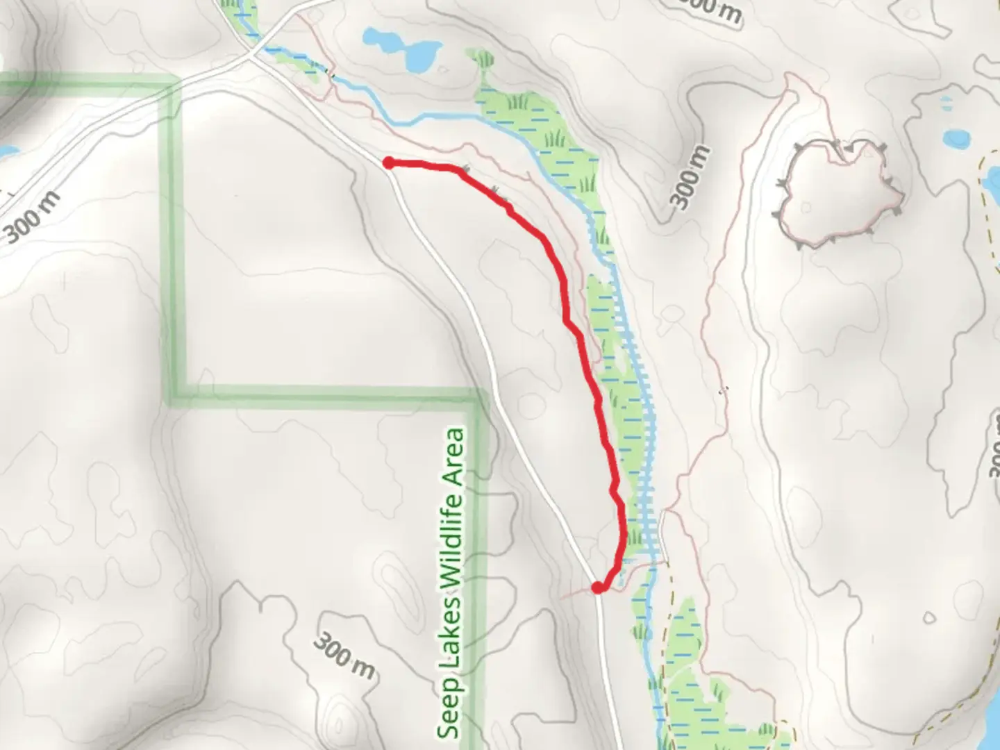 An image depicting the trail Crab Creek Short Trail and its surrounding area.