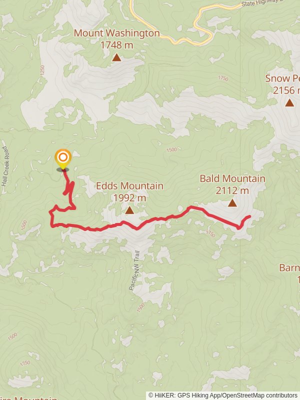 Edds Mountain Trail mobile static map