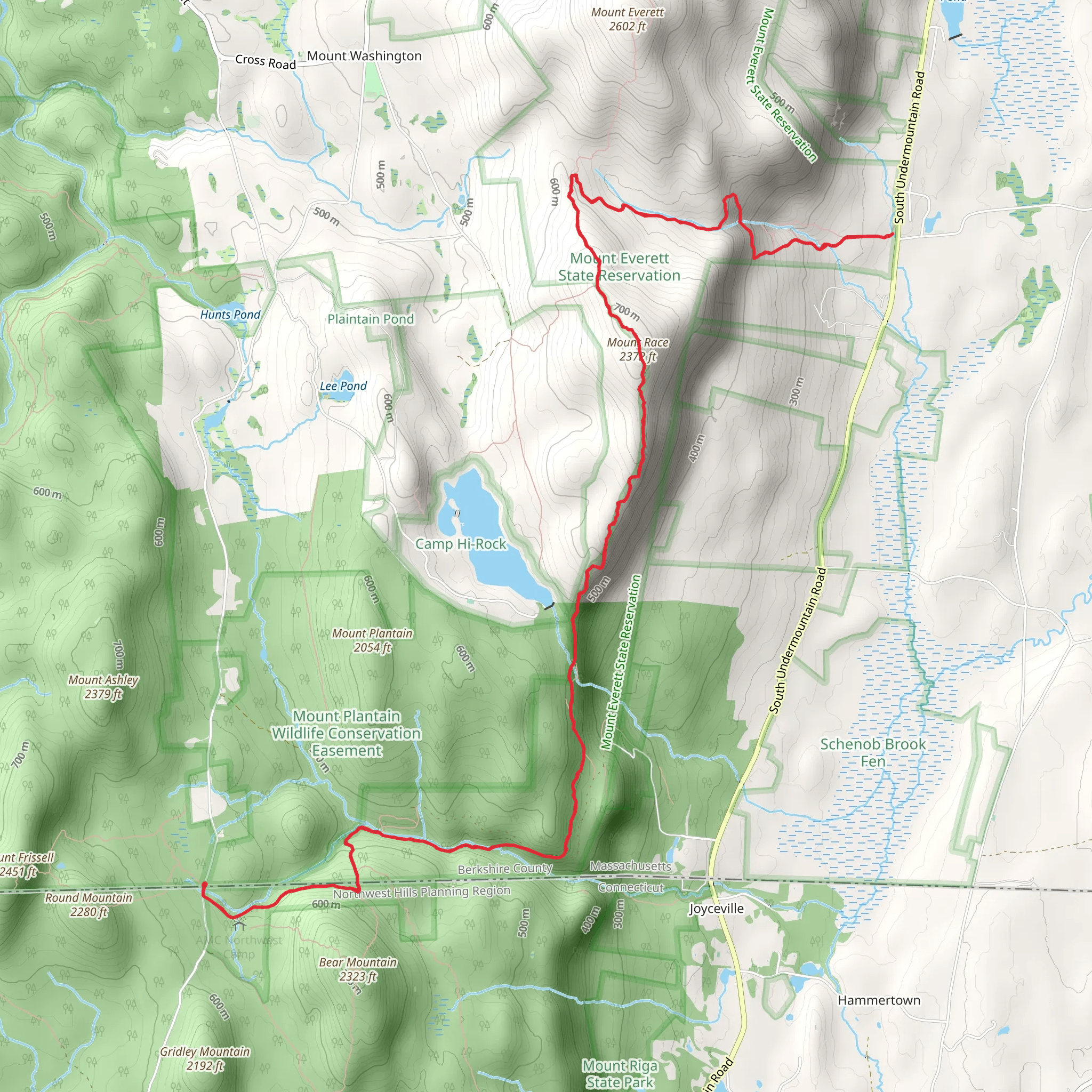 Mount Race Trail mobile static map
