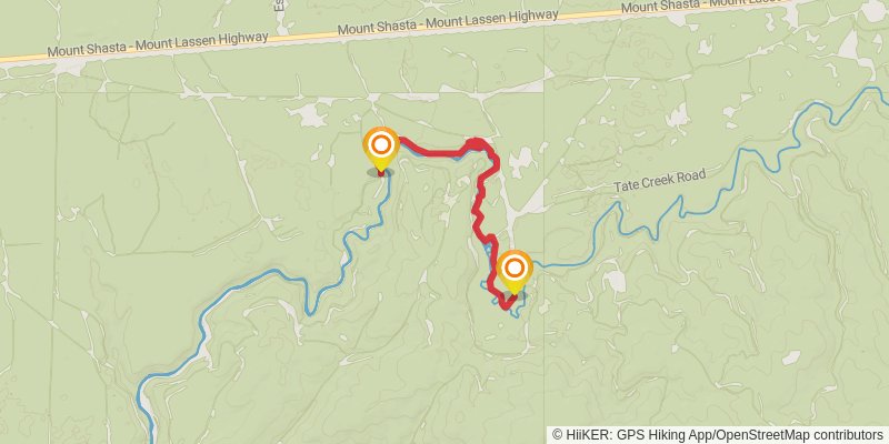 Upper Mccloud River Trail stage 2 Map
