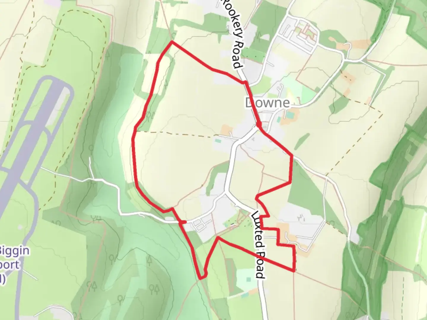 An image depicting the trail Green Hill and Downe Loop and its surrounding area.