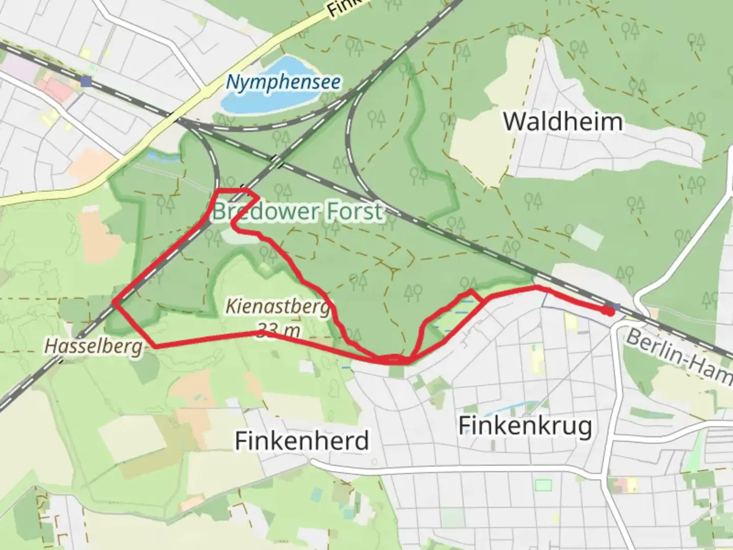 An image depicting the trail Feldweg am Schlaggraben Loop and its surrounding area.