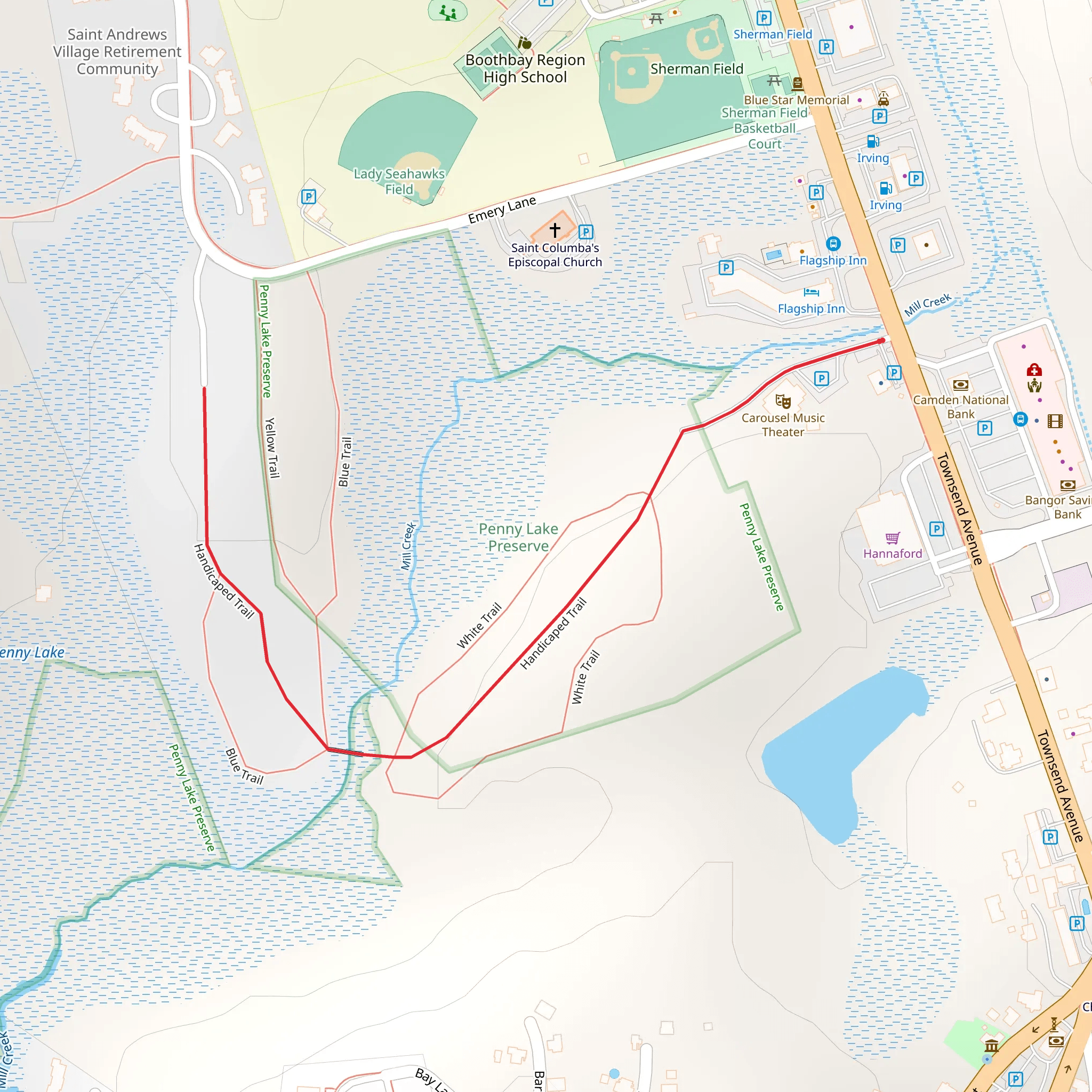 Handicaped Trail mobile static map