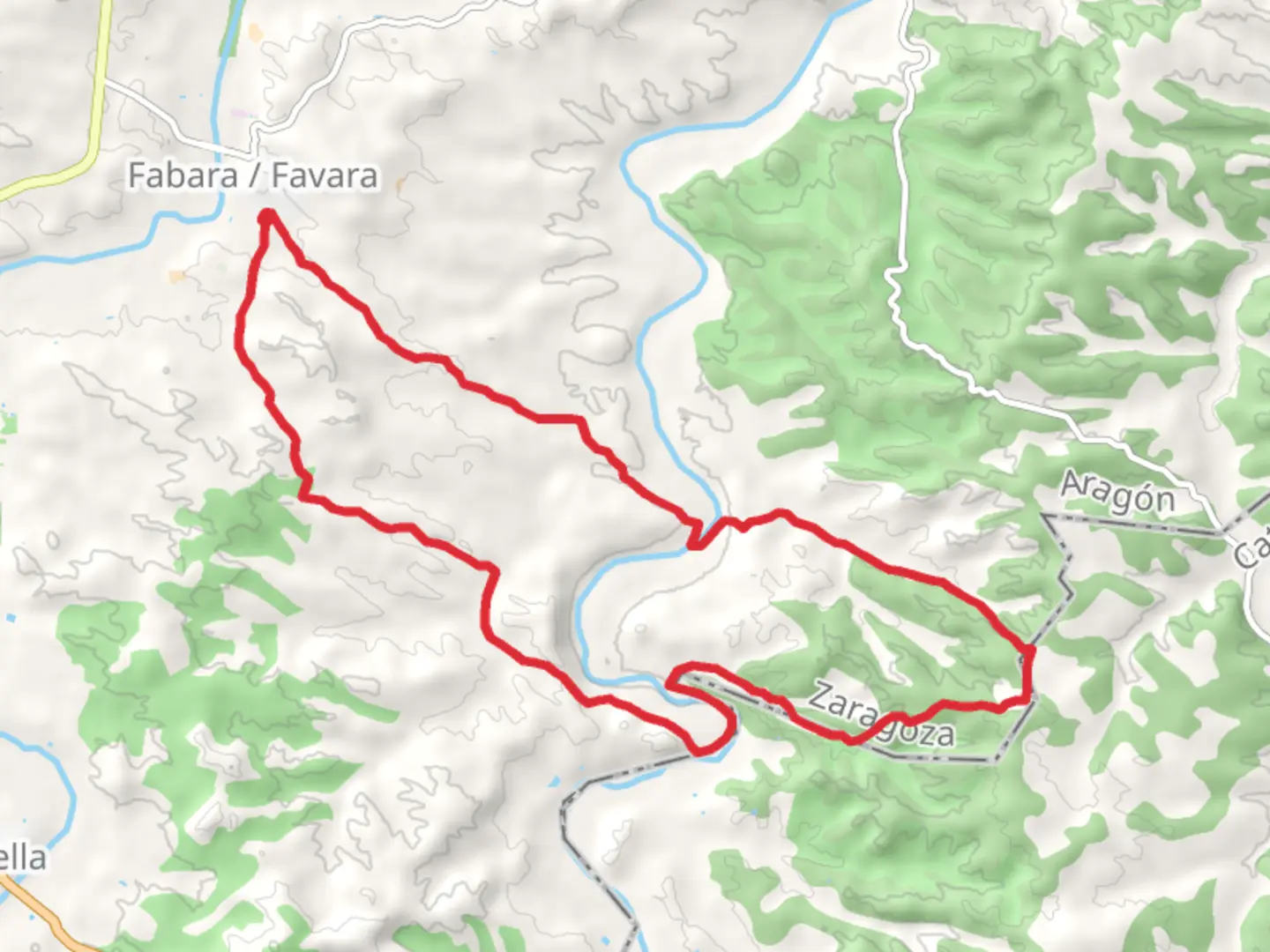 An image depicting the trail Vall de María - Roquizal del Rullo PR Z 155 and its surrounding area.