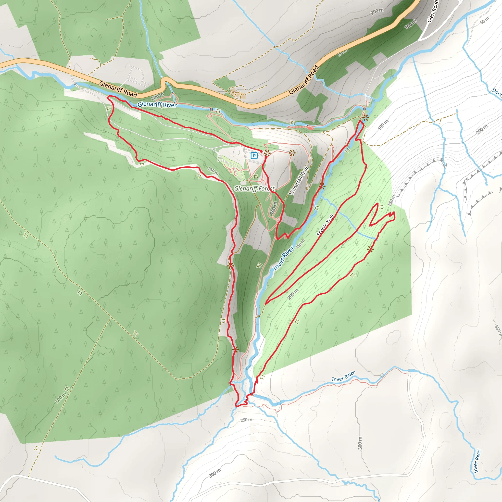 Glenariff Forest Park - Scenic Trail mobile static map