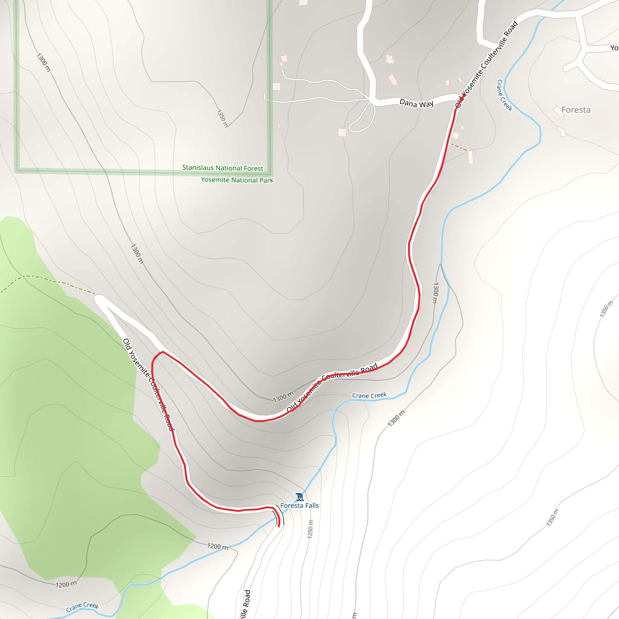 Forest Falls Trail mobile static map