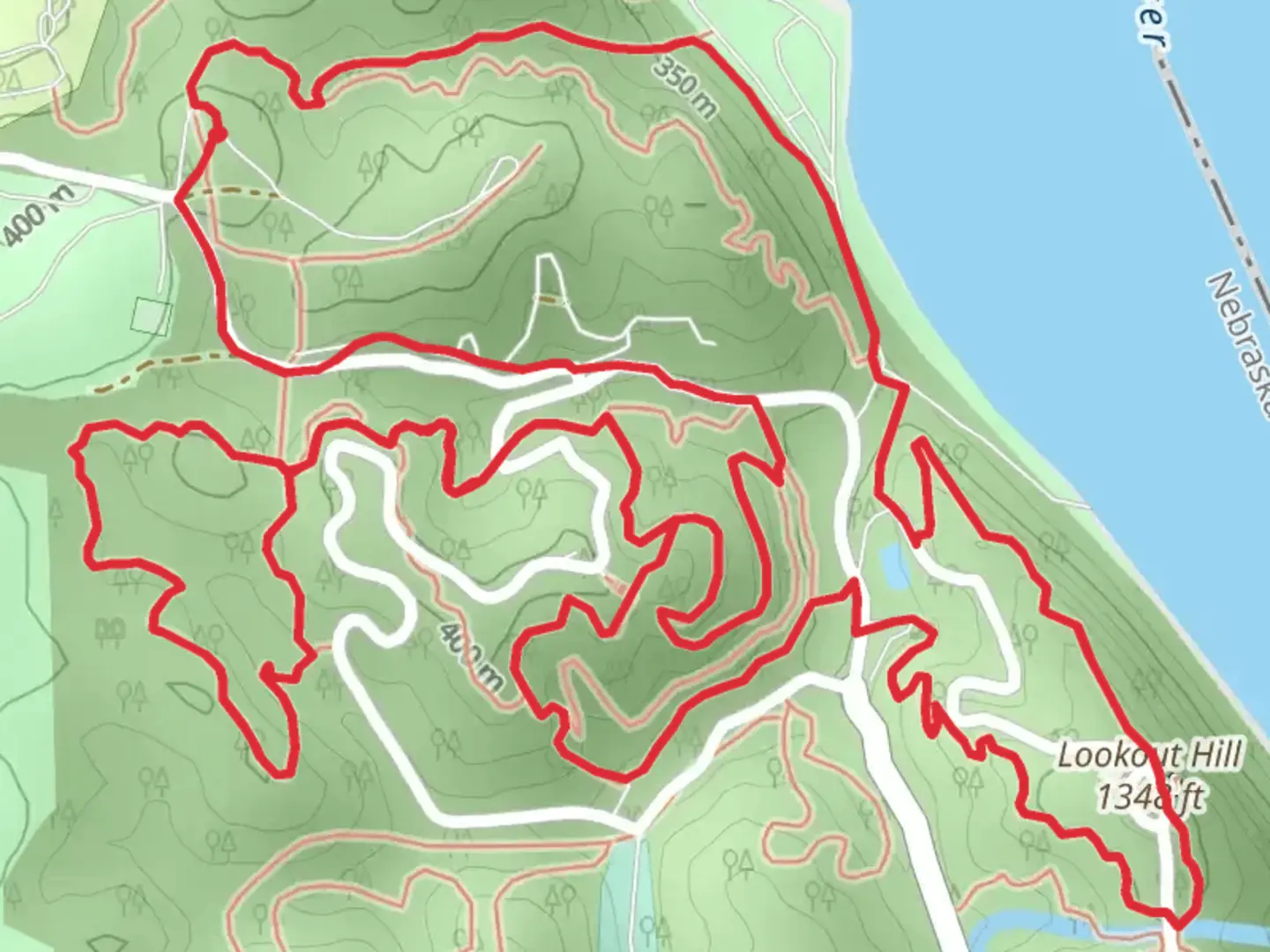 An image depicting the trail Ponca State Park Loop via Lookout Hill and its surrounding area.