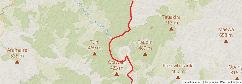 Te Araroa Trail stage 73 Map
