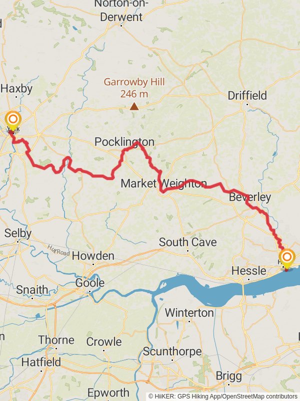 Map of Wilberforce Way, Kingston upon Hull