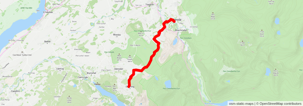 Snowdonia Slate Trail stage 2 Map