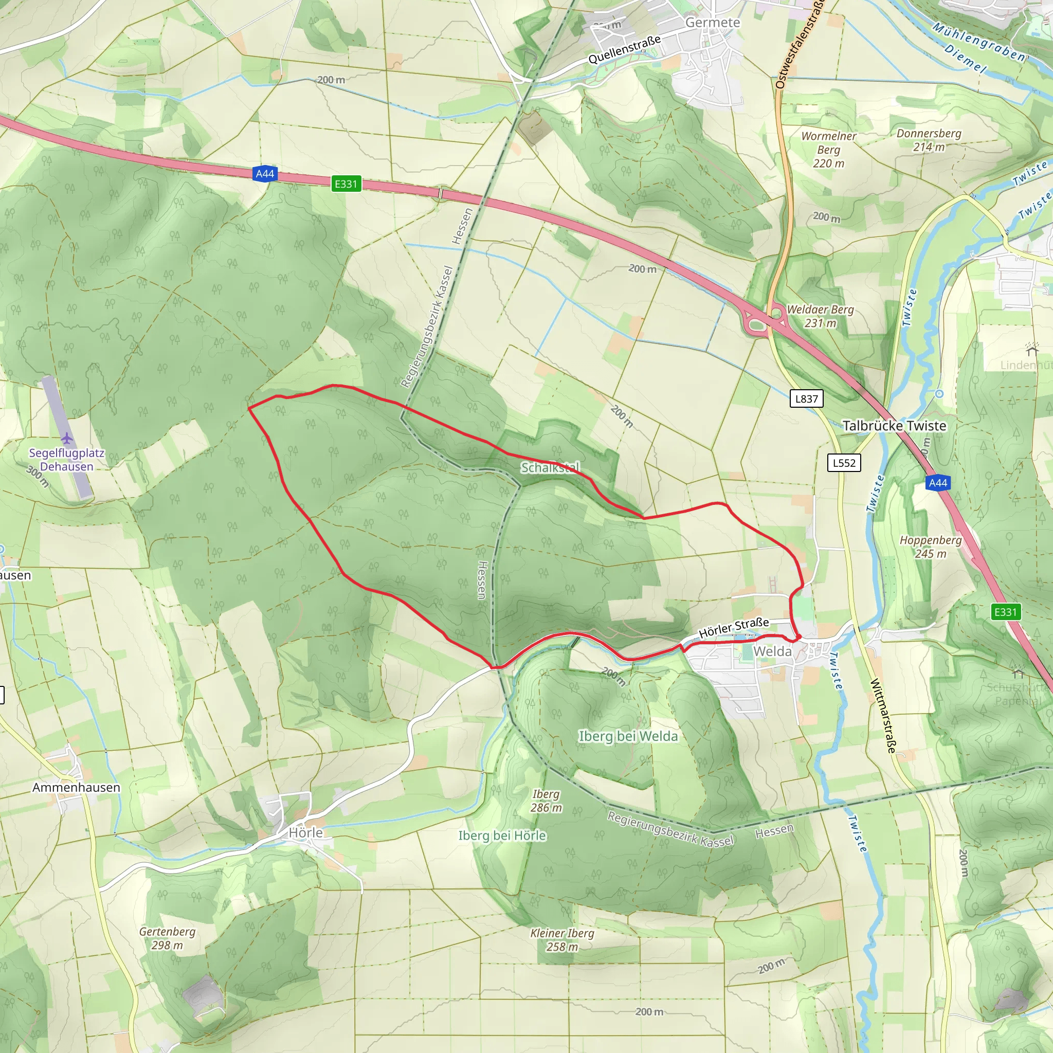 Kleinhorststraße Loop mobile static map