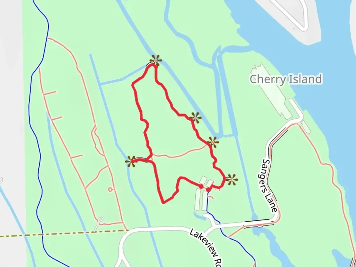 An image depicting the trail Trapper's Run Loop and its surrounding area.